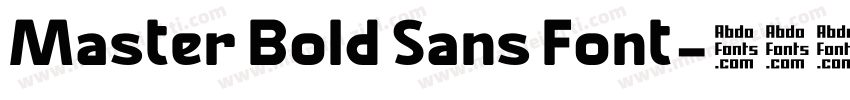 Master Bold Sans Font字体转换